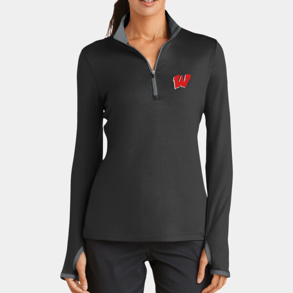 Wells - Ladies Dri FIT Stretch 1/2 Zip Cover Up Thumbnail
