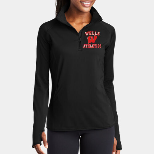 Wells Athletics  - Ladies Sport Wick ® Stretch 1/2 Zip Pullover Thumbnail