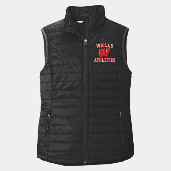 Wells Athletics - Ladies Packable Puffy Vest Thumbnail